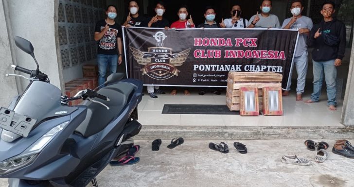 Bersama Membangun Negeri, Komunitas Honda PCX Club Pontianak Salurkan Bantuan Pembangunan Masjid As-Salam
