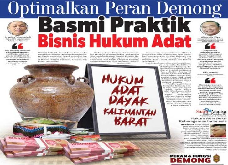 Photo of Optimalkan Peran Demong, Basmi Praktik Bisnis Hukum Adat