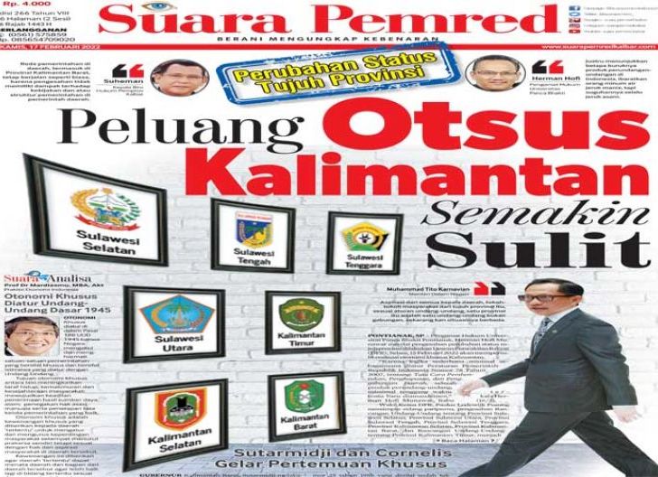 Photo of Perubahan Status Tujuh Provinsi, Peluang Otonomi Khusus di Kalimantan Semakin Sulit