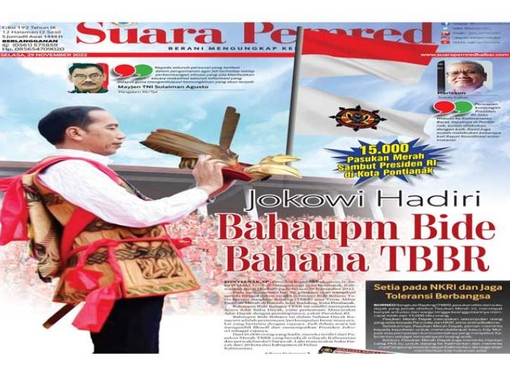 Photo of Jokowi Hadiri Bahaupm Bide Bahana TBBR, 15.000 Pasukan Merah Sambut Presiden RI di Kota Pontianak