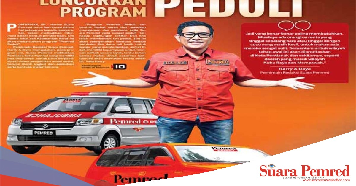 Suara Pemred Luncurkan Program Pemred Peduli — Suarapemredkalbar.com