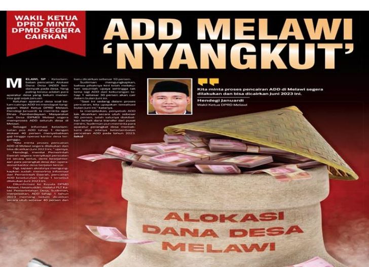 Photo of ADD Melawi Nyangkut, Wakil Ketua DPRD Minta DPMD Segera Cairkan