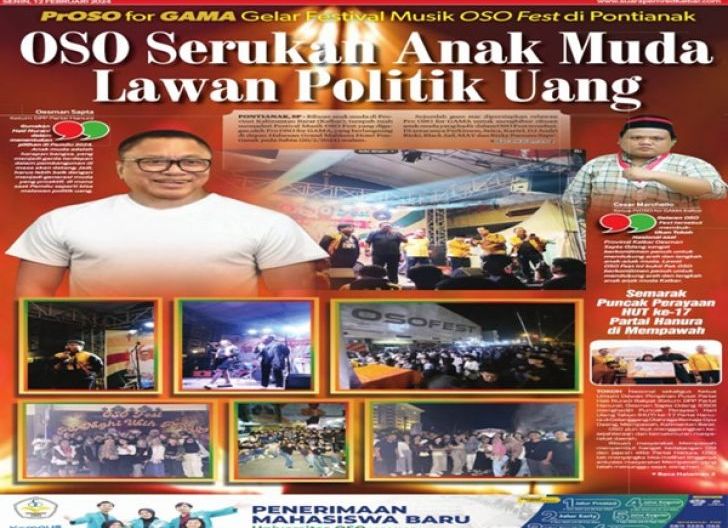 Photo of Pro OSO for GAMA Gelar Festival Musik OSO Fest di Pontianak, OSO Serukan Anak Muda Lawan Politik Uang
