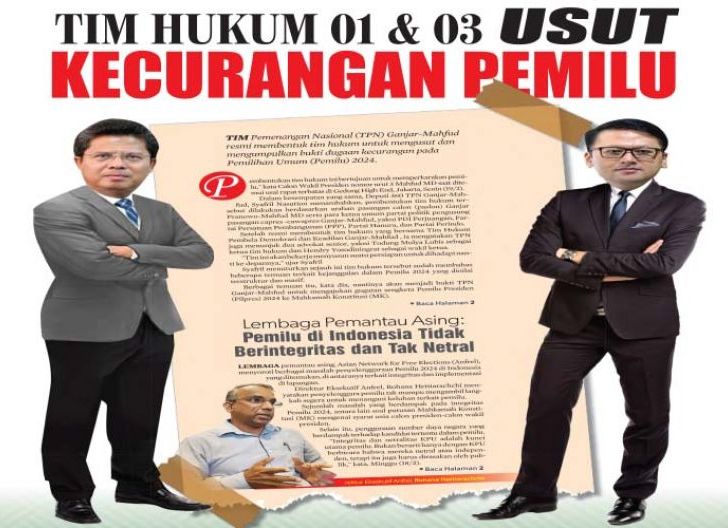 Photo of  Tim Hukum 01 & 03 Usut Kecurangan Pemilu