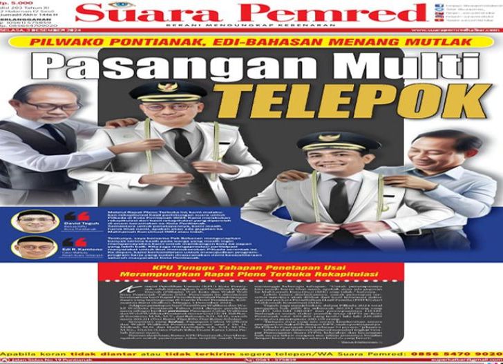 Photo of Pilwako Pontianak, Edi-Bahasan Menang Mutlak, Pasangan Multi Telepok
