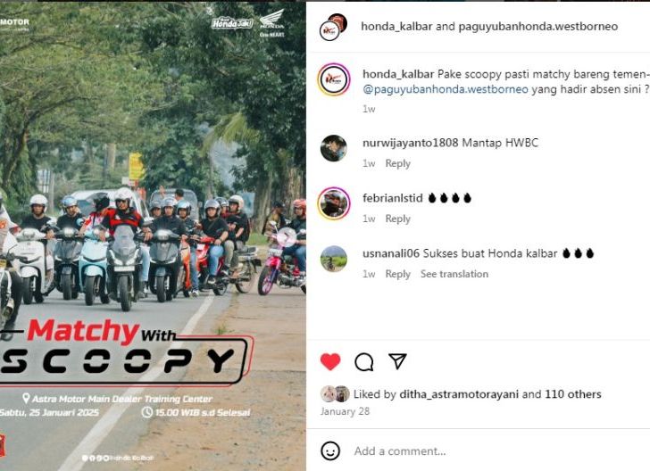 Photo of City Tour dari MDTC, Semarak Paguyuban HWBC GelarMatchy With Scoopy