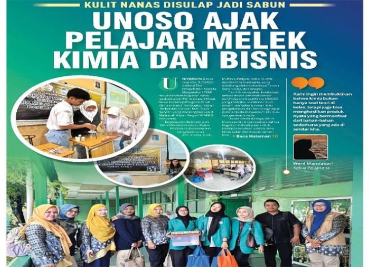 Photo of UNOSO Ajak Pelajar Melek Kimia dan Bisnis, Kulit Nanas Disulap Jadi Sabun