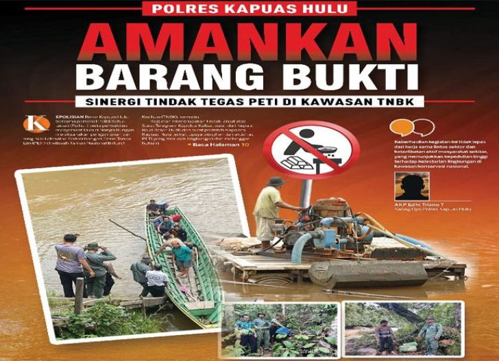 Photo of Polres Kapuas Hulu Amankan Barang Bukti, Sinergi Tindak Tegas PETI di Kawasan TNBK