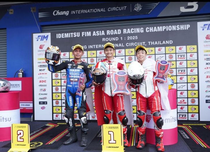Photo of Sapu Bersih Juara Race 1 dan 2 ARRS 2025, Pembalap AHM Dominasi Podium di Chang International Circuit, Buriram, Thailand  