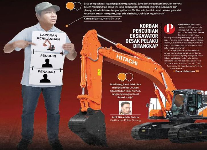 Photo of Polres Sintang Lamban Usut Kasus? Korban Pencurian Ekskavator Desak Pelaku Ditangkap