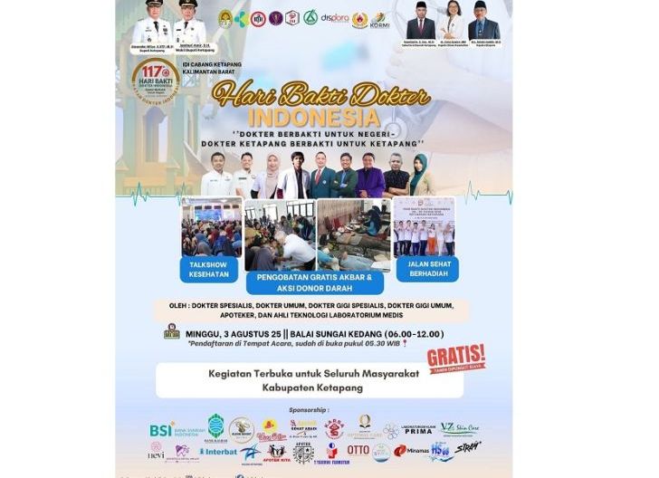 Photo of Peringati Hari Bakti Dokter Indonesia ke-117, IDI Ketapang Gelar Pengobatan Gratis dan Jalan Sehat Berhadiah