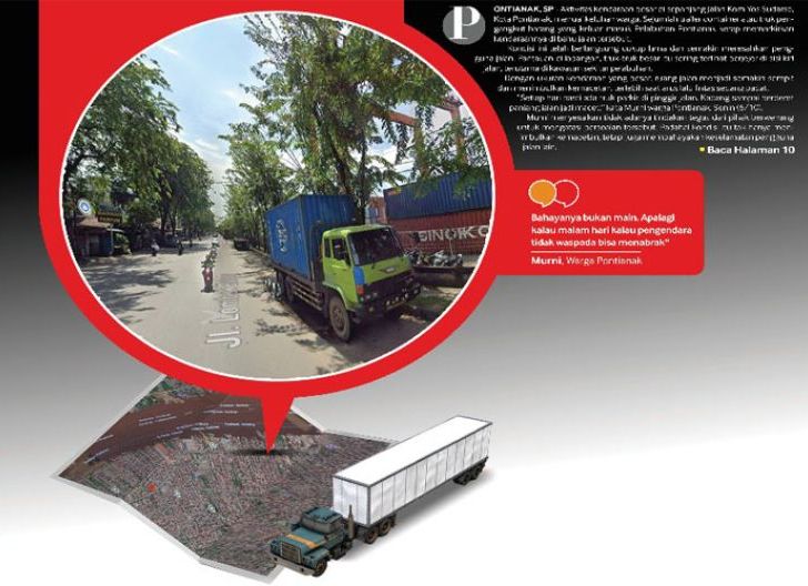 Photo of Warga Desak Pemkot Tertibkan Trailer Container Parkir di Bahu Jalan Kom Yos Sudarso