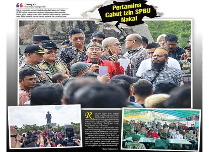 Photo of Pelangsir dan “Tangki Siluman” Marak di Kalbar, Ratusan Sopir Truk Demo Kelangkaan Solar Photo of Pelangsir dan “Tangki Siluman” Marak di Kalbar, Ratusan Sopir Truk Demo Kelangkaan Solar