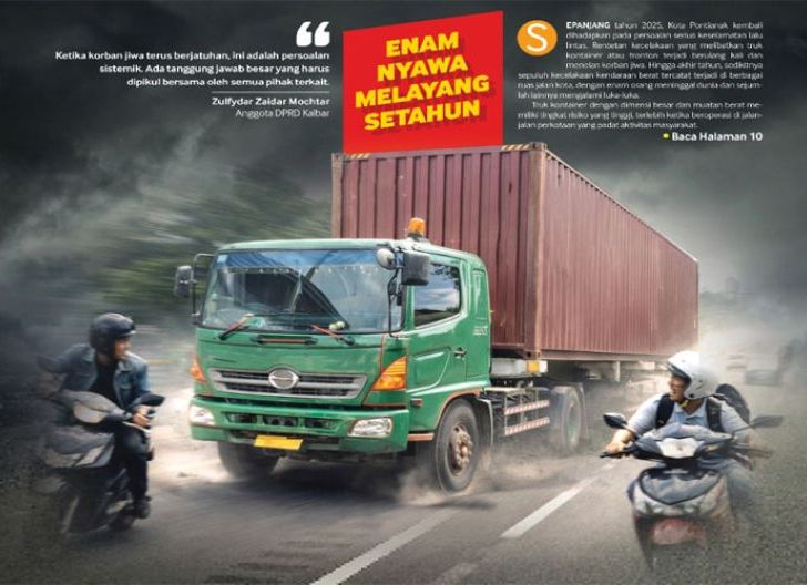 Photo of Kecelakaan Kontainer Mengintai Jalanan Pontianak, 