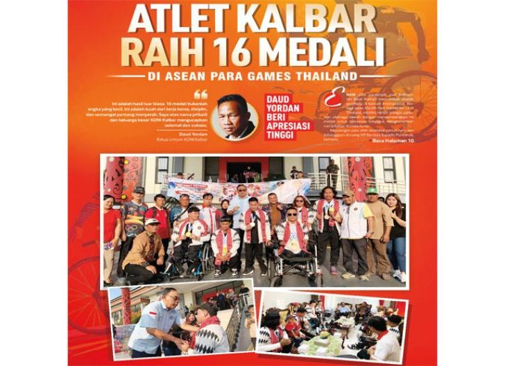 Photo of Atlet Kalbar Raih 16 Medali di ASEAN Para Games Thailand, Daud Yordan Beri Apresiasi Tinggi