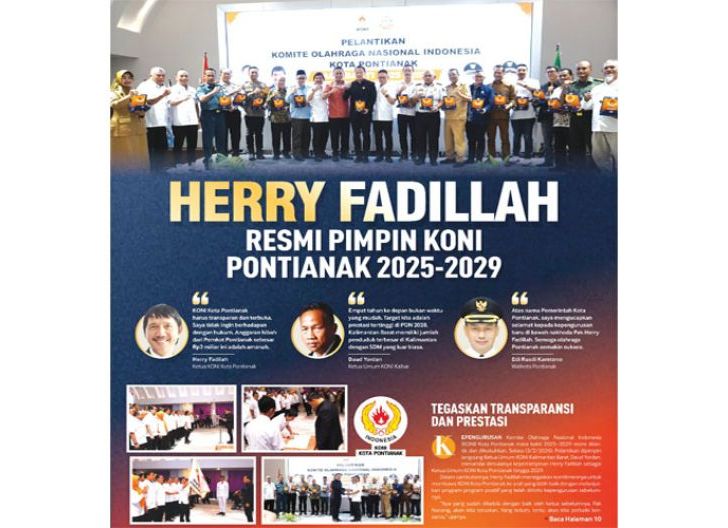Photo of Herry Fadillah Resmi Pimpin KONI Pontianak 2025–2029, Tegaskan Transparansi dan Prestasi