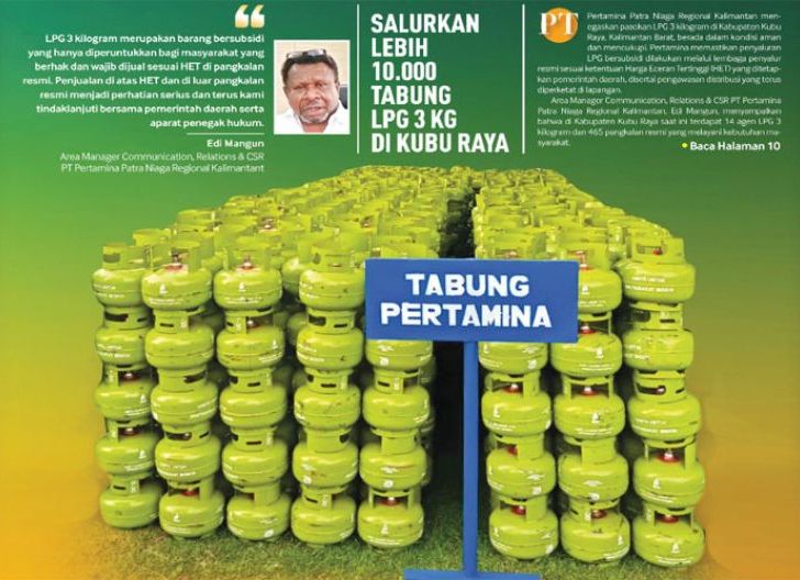 Photo of Pertamina Komitmen Stabilkan Pasokan, Salurkan Lebih 10.000 Tabung LPG 3 Kg di Kubu Raya