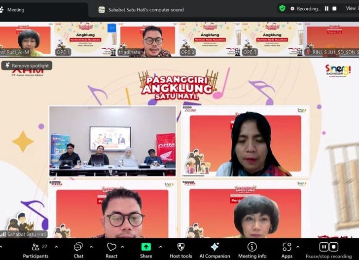 Photo of Tampil Memukau, Event Pasanggiri Angklung Satu Hati dari AHM Diikuti Ratusan Grup Naional 