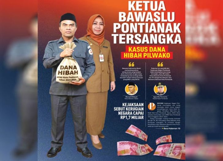 Photo of Ketua Bawaslu Pontianak Tersangka Kasus Dana Hibah Pilwako, Kejaksaan Sebut Kerugian Negara Capai Rp1,7 Miliar