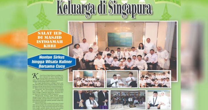 OSO Rayakan Idulfitri Bersama Keluarga di Singapura, Salat Ied di Masjid Istiqamah KBRI, Nonton Sirkus hingga Wisata Kuliner Bersama Cucu