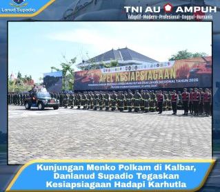 Kunjungan Menko Polkam di Kalbar, Danlanud Supadio Tegaskan Kesiapsiagaan Hadapi Karhutla