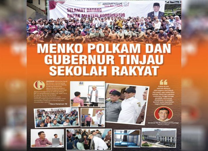 Photo of Menko Polkam dan Gubernur Tinjau Sekolah Rakyat