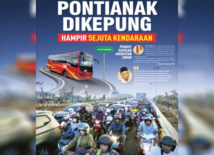 Photo of Pontianak Dikepung Hampir Sejuta Kendaraan, Pemkot Siapkan Angkutan Umum