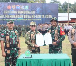 Sinergi Membangun Negeri: Kodam XII/Tpr Resmi Buka Program TMMD ke-128 di Tiga Wilayah