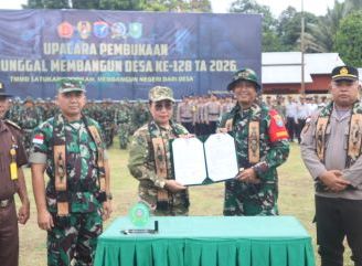 Resmi, Pembukaan TMMD REGTAS Ke-128 Tahun 2026 KODIM 1204/Sgu di Kecamatan Kembayan