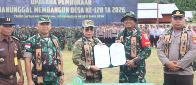 Resmi, Pembukaan TMMD REGTAS Ke-128 Tahun 2026 KODIM 1204/Sgu di Kecamatan Kembayan