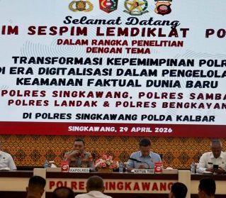 Transformasi Kepemimpinan Polri di Era Digital, Polres Singkawang Jadi Lokasi Penelitian Sespim Lemdiklat Polri