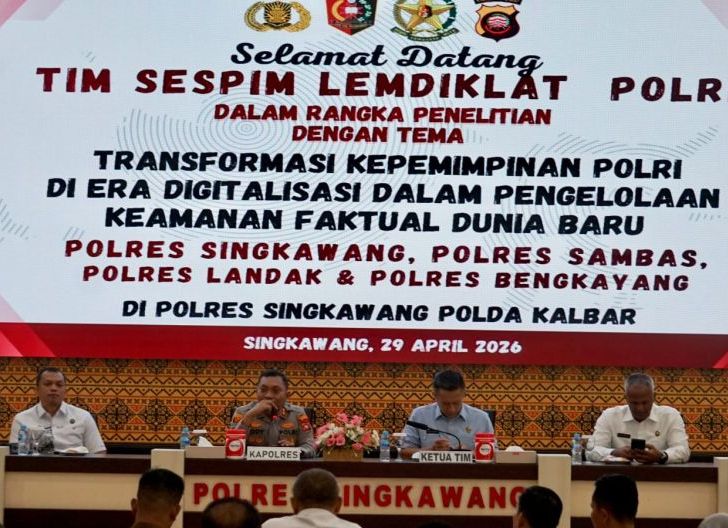 Photo of Transformasi Kepemimpinan Polri di Era Digital, Polres Singkawang Jadi Lokasi Penelitian Sespim Lemdiklat Polri