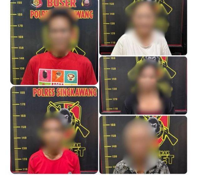 Polres Singkawang Amankan Lima Penjudi Remi Box