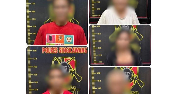 Polres Singkawang Amankan Lima Penjudi Remi Box