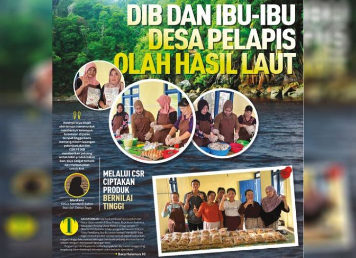 Photo of DIB dan Ibu-ibu Desa Pelapis Olah Hasil Laut, Melalui CSR Ciptakan Produk Bernilai Tinggi