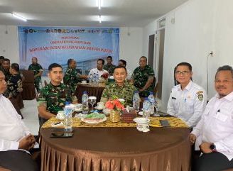 Dandim 1210/Landak Beserta Jajaran Ikuti Launching 1.061 Koperasi Desa/Kelurahan Merah Putih Secara Virtual