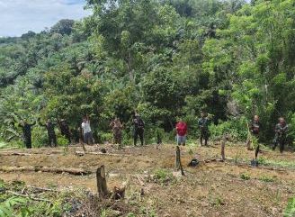 Satgas TMMD Ke-128 Kodim 1204/Sanggau Rampungkan Penanaman 1.000 Pohon di Desa Semayang