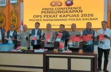 Polres Singkawang Amankan 9 Tersangka Judi Selama Operasi Pekat 2026