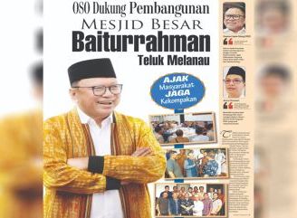 OSO Dukung Pembangunan Mesjid Besar Baiturrahman Teluk Melanau, Ajak Masyarakat Jaga Kekompakan