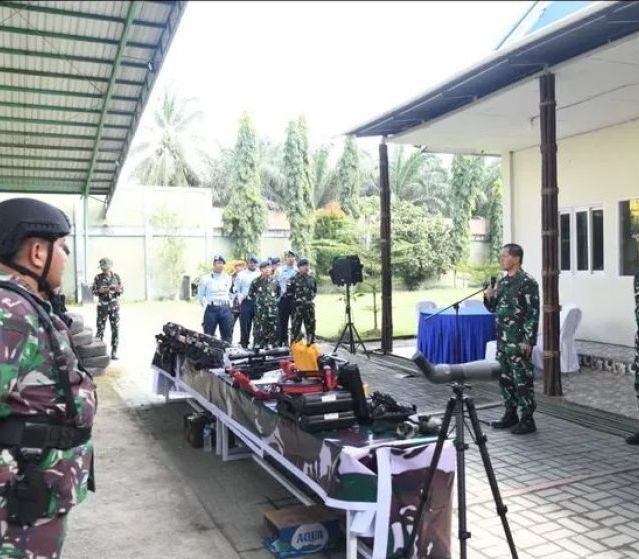 Pimpin Gelar Pasukan, Danlanud Supadio Pastikan Kesiapan Atlet Tembak Lanud Supadio