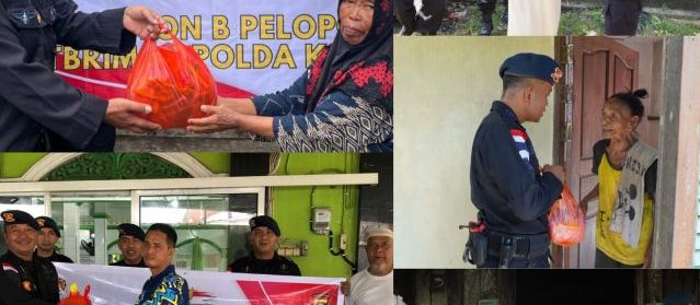 Jum’at Berbagi Brimob Kalbar, Menyapa dan Menguatkan Warga yang Membutuhkan