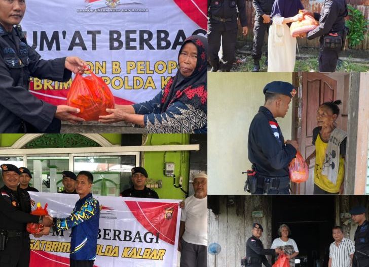 Photo of Jum’at Berbagi Brimob Kalbar, Menyapa dan Menguatkan Warga yang Membutuhkan