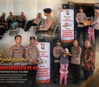 Sambut Hari Bhayangkara ke-80, Brimob Kalbar Gelar Anjangsana & Salurkan Tali Asih Kepada Keluarga Personel Polri