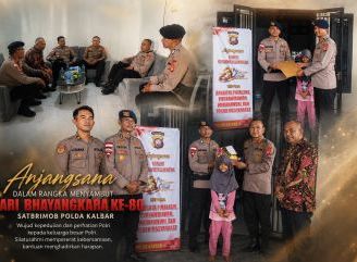 Sambut Hari Bhayangkara ke-80, Brimob Kalbar Gelar Anjangsana & Salurkan Tali Asih Kepada Keluarga Personel Polri