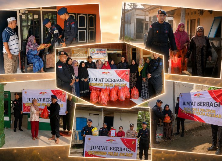 Photo of Jumat Berbagi Brimob Kalbar Hadirkan Kepedulian Hingga Pelosok Desa
