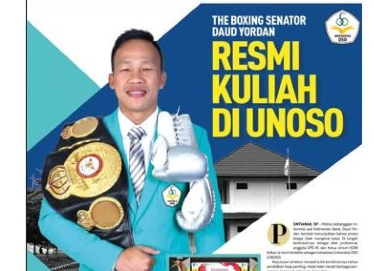 Photo of The Boxing Senator Daud Yordan Resmi Kuliah di UNOSO