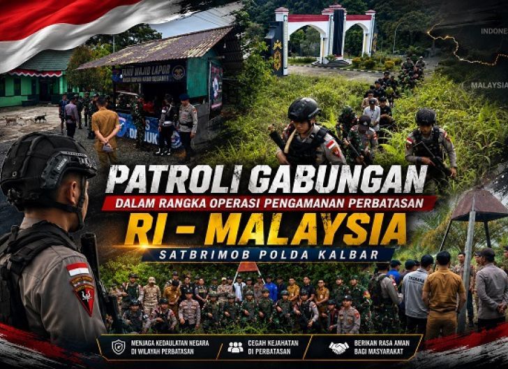 Photo of Satbrimob Polda Kalbar Perkuat Pengawasan Wilayah Perbatasan Melalui Patroli Gabungan Ri–Malaysia