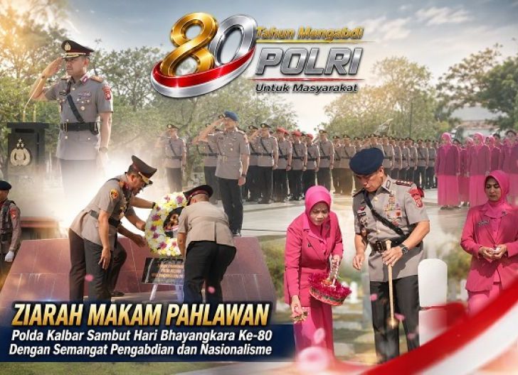 Photo of Ziarah Makam Pahlawan, Brimob Kalbar Teladani Semangat Juang Sambut Hari Bhayangkara ke-80