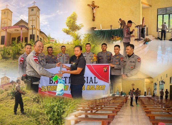 Photo of Sambut Hari Bhayangkara ke-80, Brimob Kalbar Tebar Kepedulian di Perbatasan RI-Malaysia