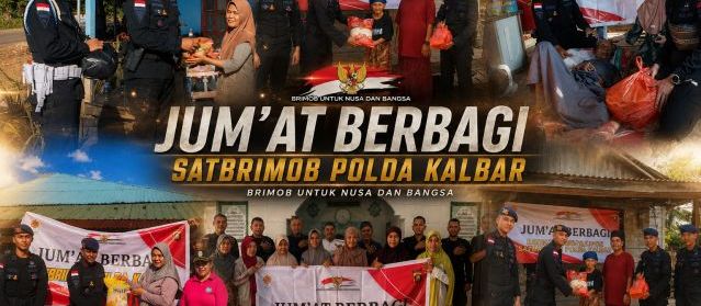 Menebar Kepedulian Hingga Pelosok Daerah, Jum’at Berbagi Brimob Kalbar Konsisten Digelar
